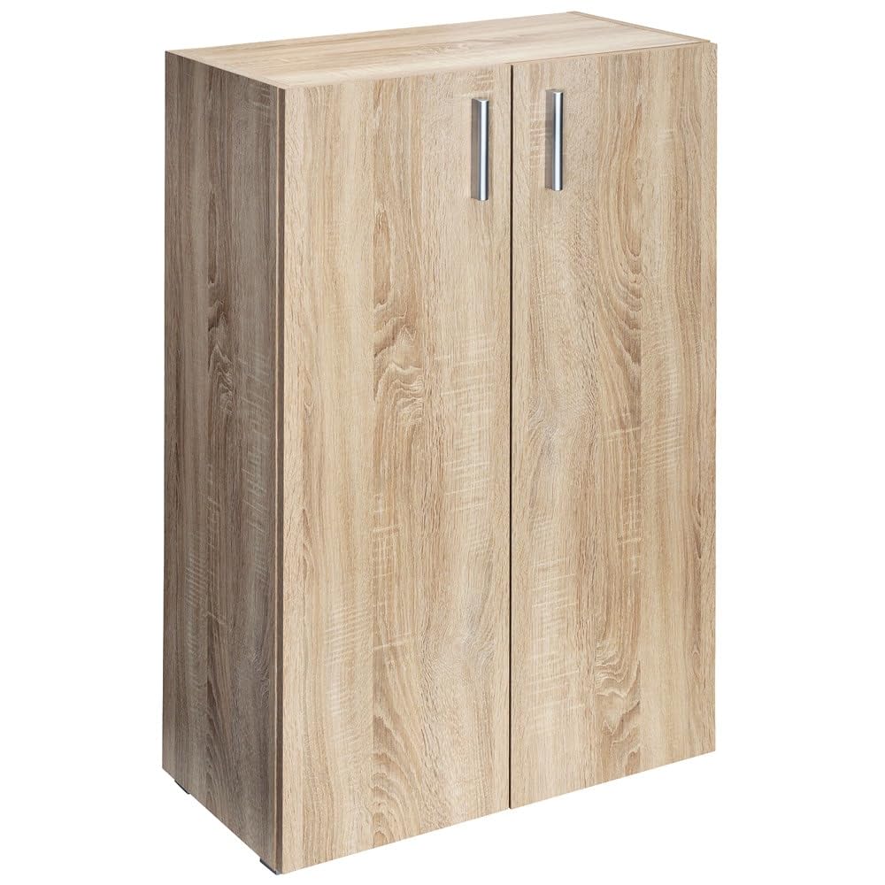 Casaria® Kommode mit 2 Türen 115,5x60x30cm Holz Modern höhenverstellbarer Einlegeboden Schlafzimmer