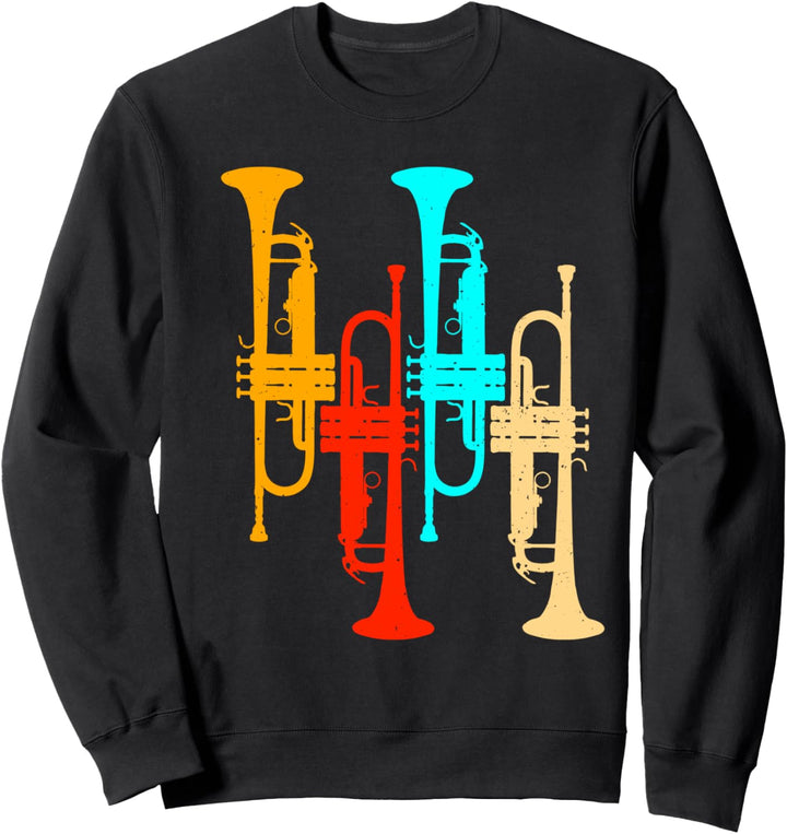 Retro Trompete Geschenk Trompeter Orchester Instrument Sweatshirt