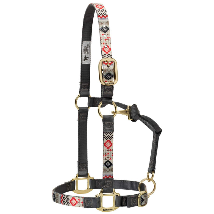Weaver Leather Verstellbares, gemustertes Nylonhalfter. S Karminson Aztec, S Karminson Aztec