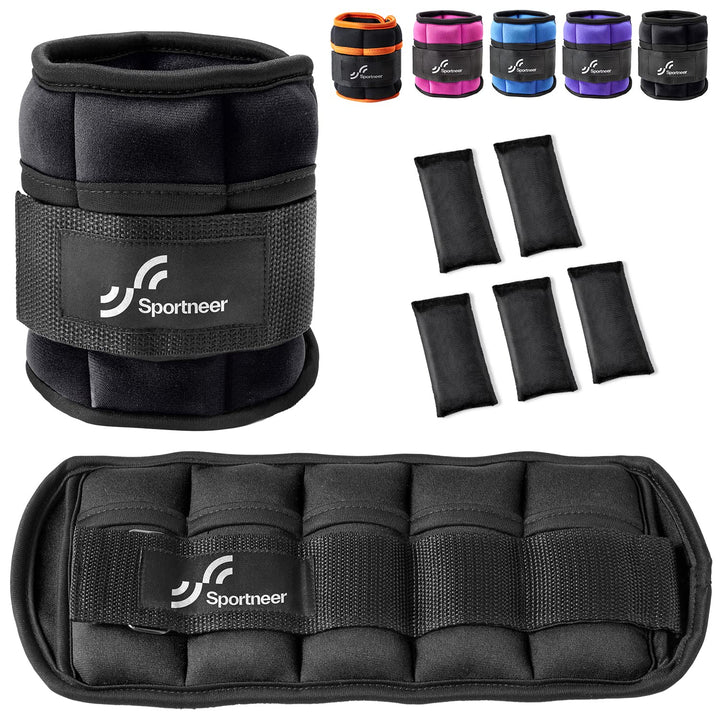Sportneer verstellbare Gewichtsmanschetten für Fuss- oder Handgelenk, 2er Set, 0,58-2,9 kg pro Knöch