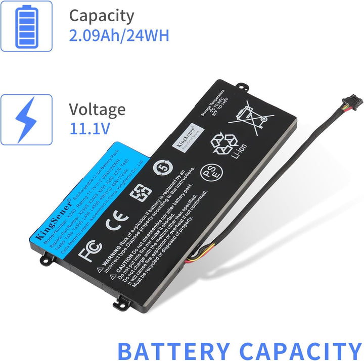 KingSener X240 45N1110 Laptop Akku Batterie für Lenovo ThinkPad T440 T440S T450 T450S X240 X250 X260