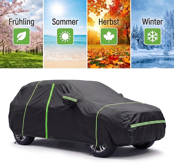 Size XL Car Tarpaulin Tarpaulin for Winter Outdoor &amp; Indoor - Waterproof Car Garage PEVA Zip and Ref