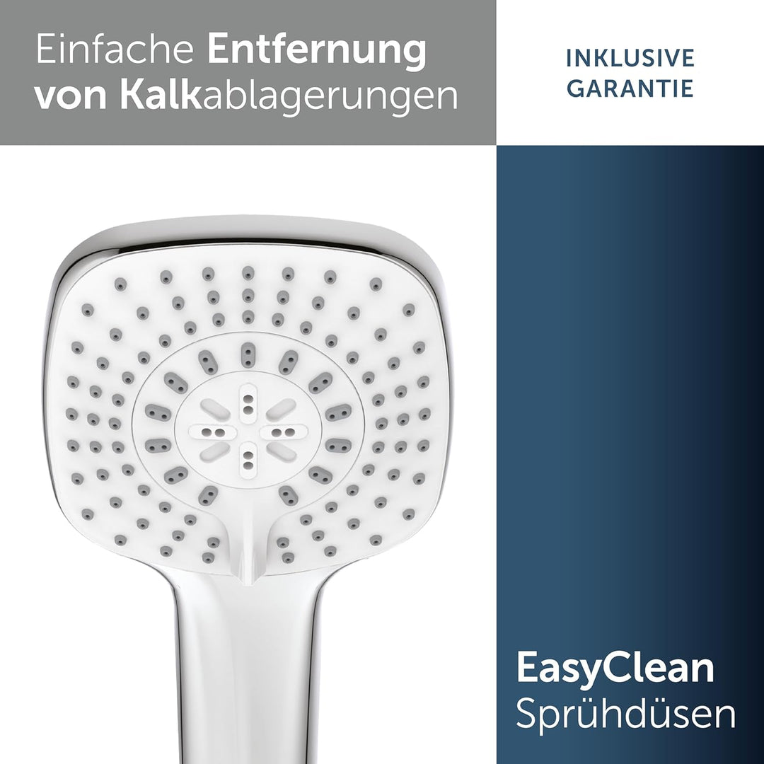 Ideal Standard B0003AA Handbrause IDEALRAIN CUBE M3 mit 3-Funktion und Antikalk-System verchromt 3-