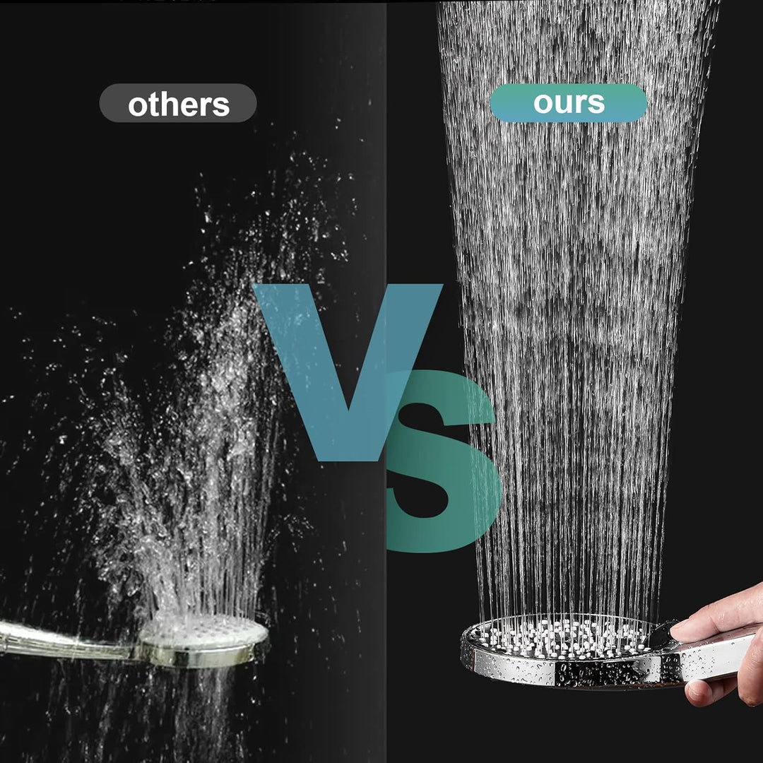 Cobbe Duschkopf Hochdruck mit 3 Sprühstössen, Grosse Power Duschköpfe mit Wassersparender Handbrause