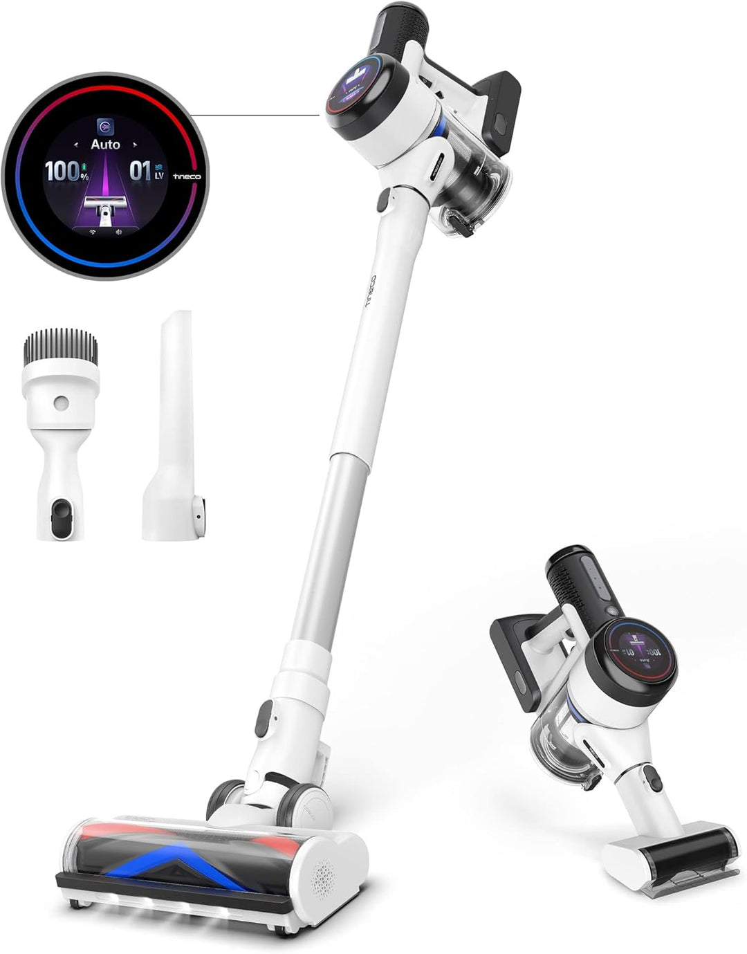 Tineco Pure One S15 Pro Aspirateur Balai sans Fil, ZeroTangle Tech, Capteur iLoop, Station de Charge