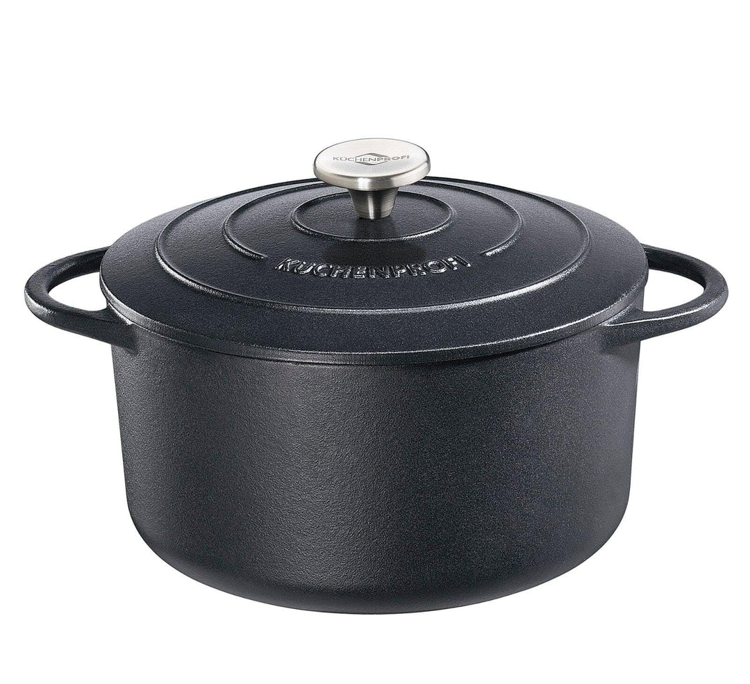 Küchenprofi Bräter, Modell Provence, rund, schwarz, 28 cm Schwarz 28 cm Rund, Schwarz 28 cm Rund