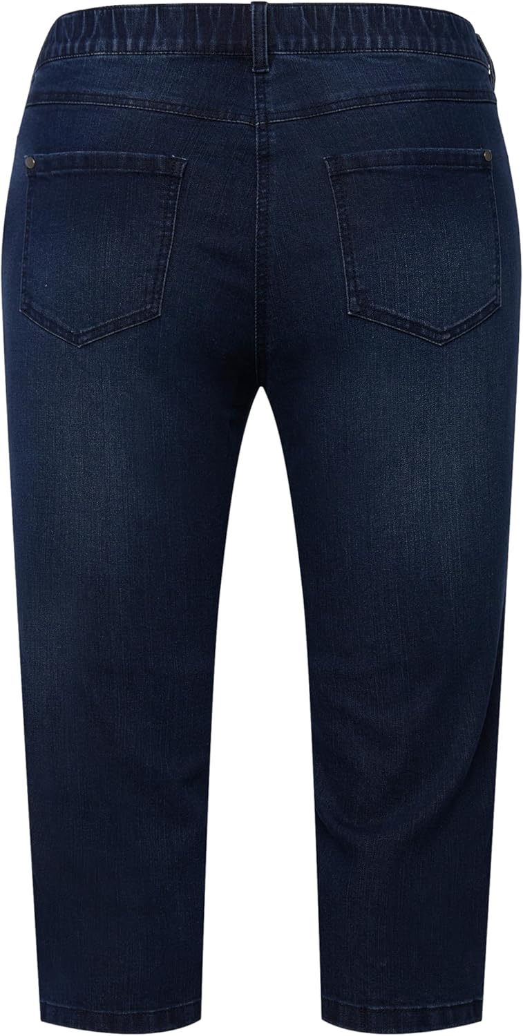 Ulla Popken Damen Freizeithose 32W / 32L Blue Denim, 32W / 32L Blue Denim