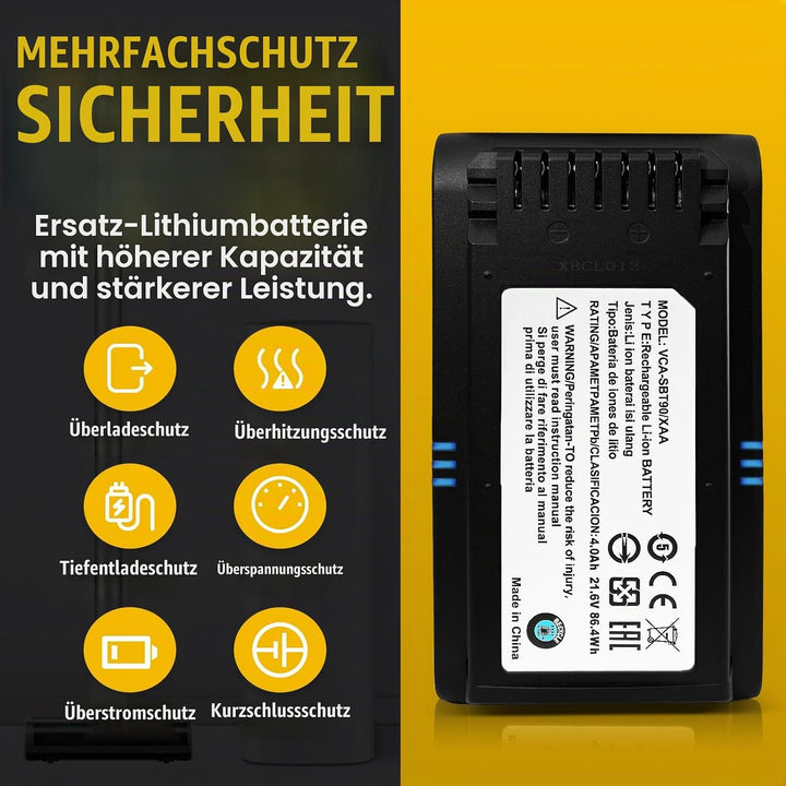 4.0Ah Akku für Samsung VCA-SBTA60 VCA-SBT90 VCA-SBT90EB, Kompatibel mit Samsung JET60 JET65 JET70 JE