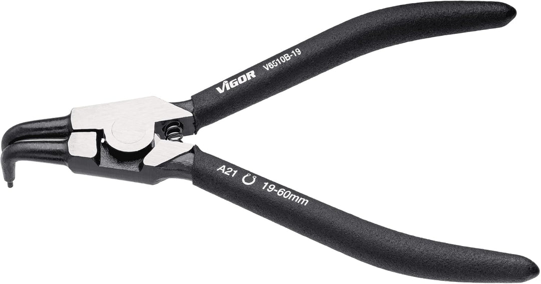 VIGOR Sicherungsring-Zange ∙ V6510B-19 Aussensicherung Abgewinkelt 19-60 mm, Außensicherung Abg