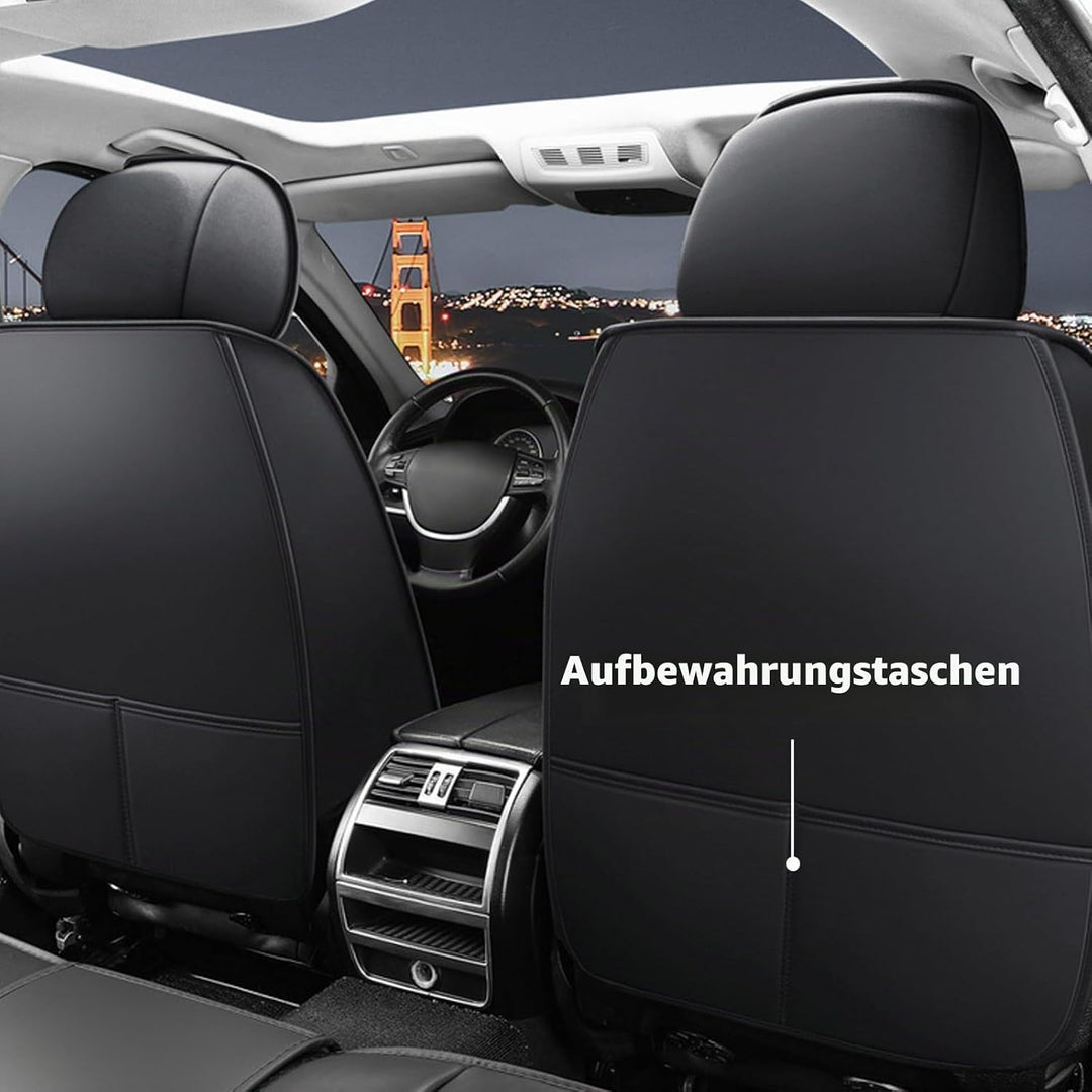 Sitzbezüge Auto 5 Stück für Volkswagen ID.3 Sitzbezug Auto Set Leder Vordersitze Schonbezug Autositz