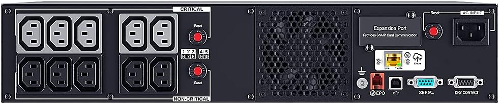 CyberPower Line-Interactive USV PR1500ERT2UC 1500VA/1500W Rack/Tower 2U schwarz, reine Sinuswelle, A