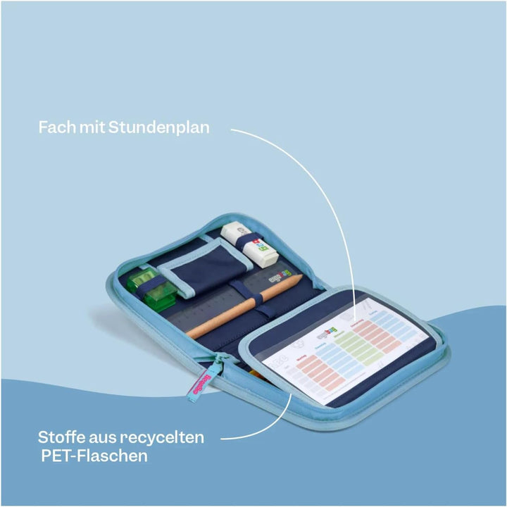 ergobag Federmäppchen Set 22-teilig, Lyra Buntstifte, Stundenplan-Fach, Kleingeld Fach, Lineal Bäras