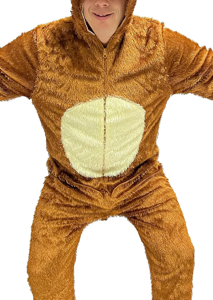 Foxxeo Affenkostüm – Herren Grösse S-XXXL 3XL Braun, 3XL Braun