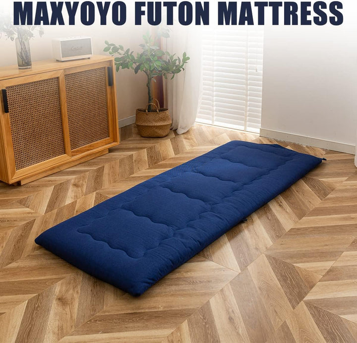 MAXYOYO Tragbarer Faltbarer Futon -Matratze, Hypoallergenischer Stoff Und Speicherschaummatratzenpad