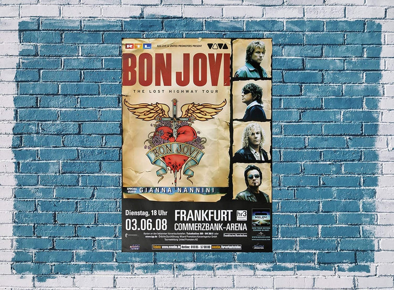 Bon Jovi - Lost Highyway, Frankfurt 2008 » Konzertplakat/Premium Poster | Live Konzert Veranstaltung