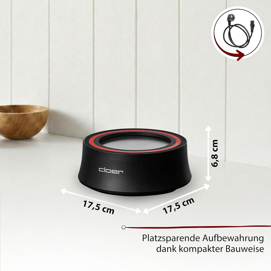 Cloer 6700 Elektrisches Stövchen, Warmhalteplatte für Tee &amp; Heissgetränke | Heizelement im Stein, Ed
