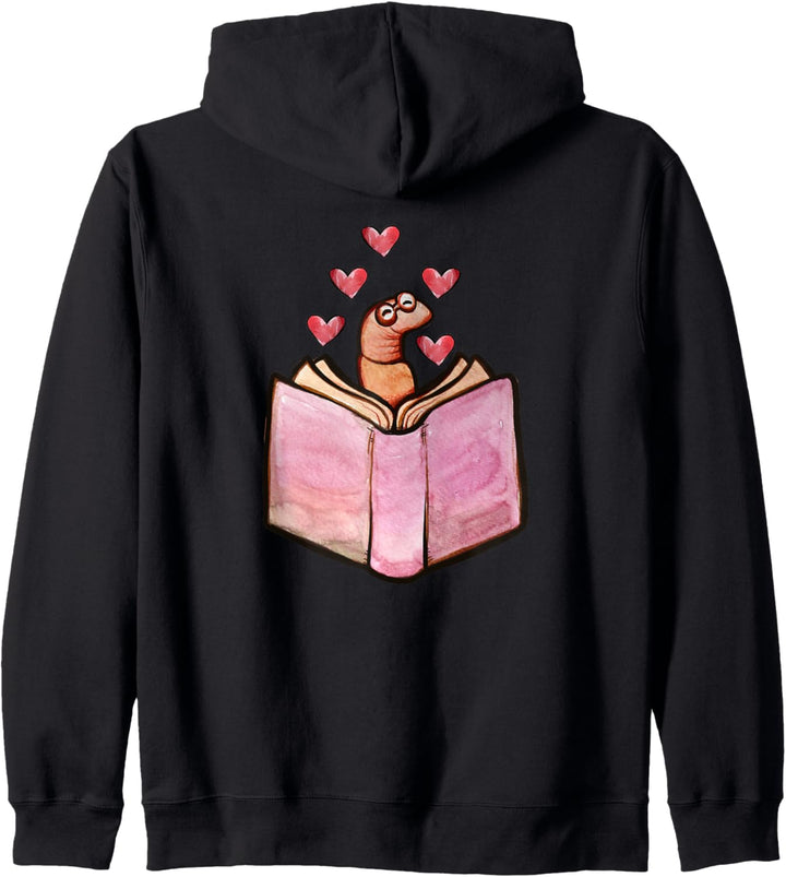 Bookworm Cute Bookish Bücherwurm Netter Leser Kapuzenjacke