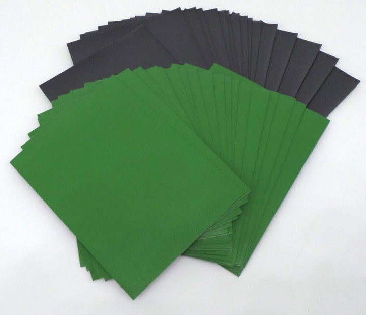 docsmagic.de 5 x 100 Premium Bi-Color Card Sleeves Mat Dark Blue Green Red Orange Mint/Black Standar