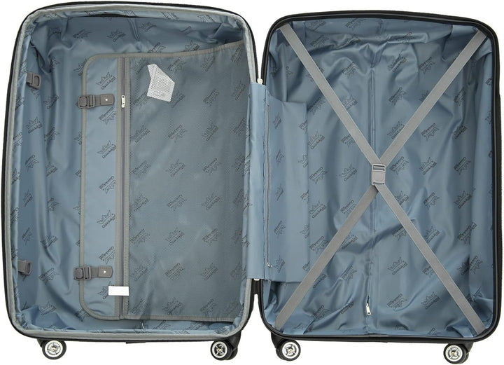 INVIDA Glüückskind Luxus Hartschalen Koffer Trolley ABS mit 4 Zwillingsrollen in Anthrazit Grösse: X