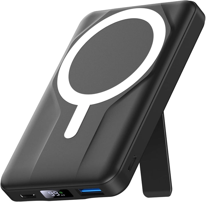 Magnetische Wireless Powerbank 10000mAh, Kompatibel mit MagSafe, Tragbare 15W Kabelloses Schnelllade