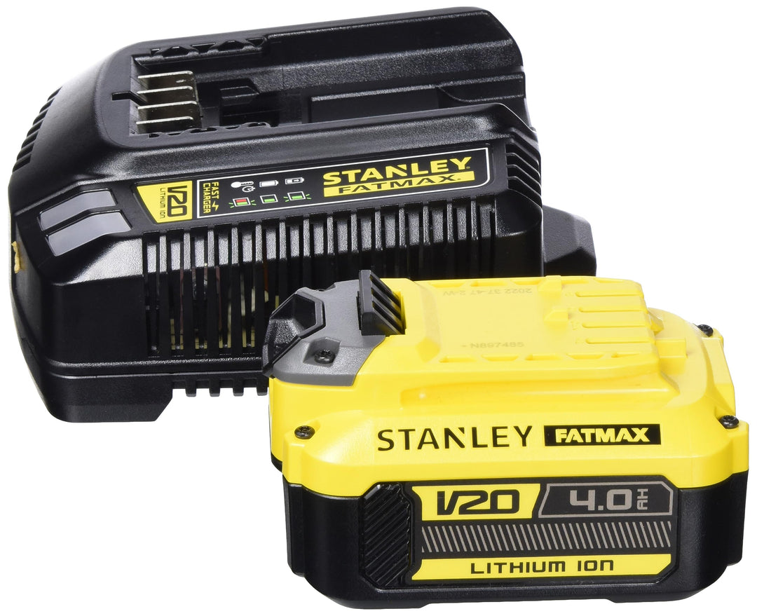 Stanley FatMax Akku Starter-Kit SFMCB14M1 (18 Volt, 4.0 Ah, zum Einstieg in das V20-Akkusystem von S