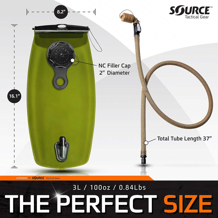 Source WXP Trinkblase Trinkrucksack Coyote 3 Liter / 100 oz., Coyote 3 Liter / 100 oz.