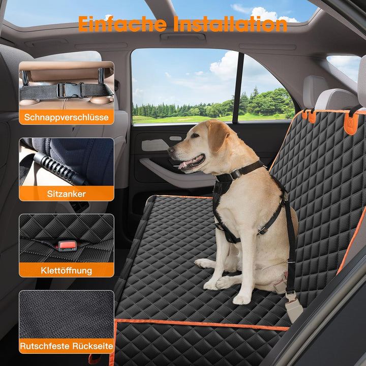 JOEJOY Hundedecke Auto Rückbank, Hundeschutz Auto Rückbank Kratzfeste und Wasserabweisende, Autoscho