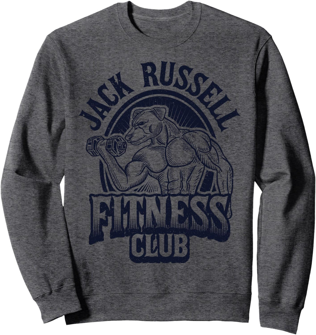 Jack Russell Terrier Vintage Fitness Club Hund Bodybuilding Sweatshirt