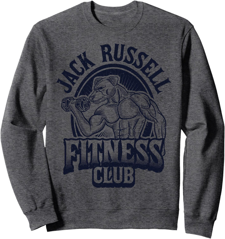 Jack Russell Terrier Vintage Fitness Club Hund Bodybuilding Sweatshirt