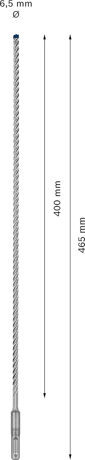 Bosch Professional 1x Expert SDS plus-7X Hammerbohrer (für Stahlbeton, Ø 6,50x465 mm, Zubehör Bohrha