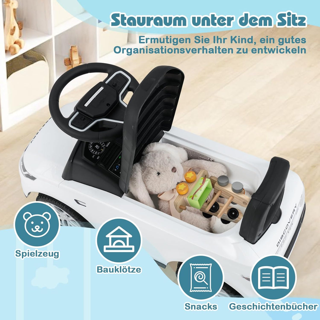 COSTWAY Rutschauto ab 1 Jahr, Rutschfahrzeug mit Stauraum unter Sitz, Rutscher Kinderauto mit Hupe &