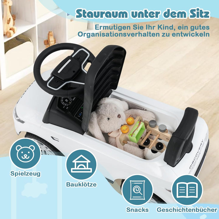 COSTWAY Rutschauto ab 1 Jahr, Rutschfahrzeug mit Stauraum unter Sitz, Rutscher Kinderauto mit Hupe &
