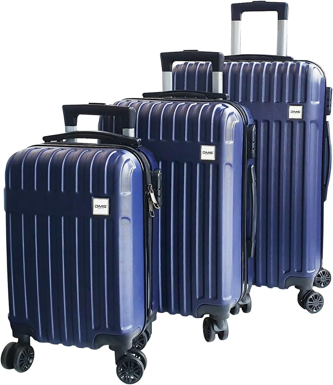 DMS® 3tlg Hartschalenkofferset Trolley Koffer Reisekoffer Reisekofferset Gepäck Rollkoffer Schloss 4