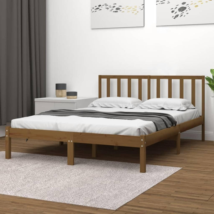 vidaXL Massivholzbett Holzbett Bett Doppelbett Bettgestell Bettrahmen Lattenrost Schlafzimmermöbel S
