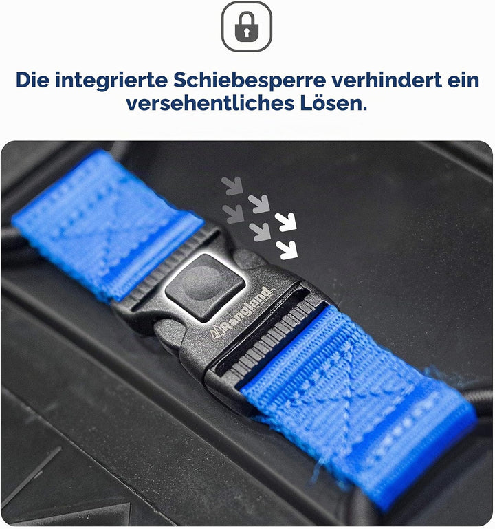 Encased Mülltonnenschloss für Mülltonne mit abnehmbarem Deckel, Bungee-Schnur, strapazierfähiges Nyl