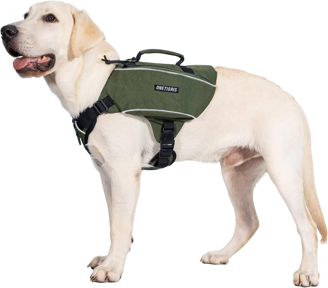 OneTigris CAMELUS Hunderucksack Reissen Camping Wandern Hundebackpack für M/L Grösse Hunde (M, Range