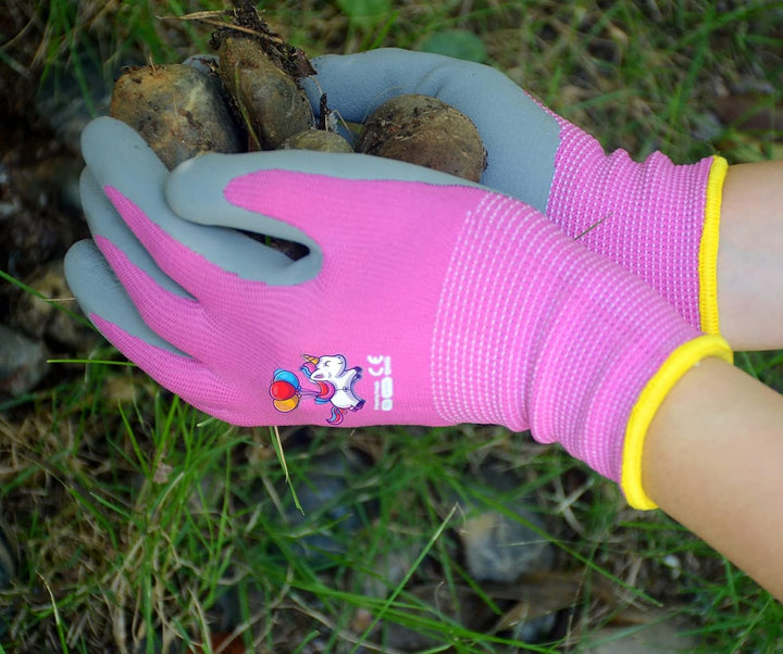 KDK 5-7 Kinder Gartenhandschuhe Hof Arbeitshandschuhe für Kleinkinder Jugendliche Mädchen Jungen Kin