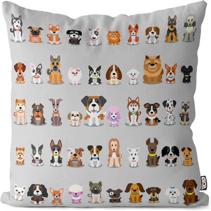 VOID Hundewelpen Gang grau Kissenbezug Kissenhülle Sofakissen Kissen Deko Outdoor-Kissen Dekokissen,