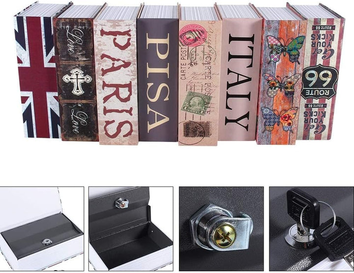 Buchtresor mit Schlüsselschloss, Geldkassetten Geldaufbewahrung – Home Dictionary Diversion Safe Loc