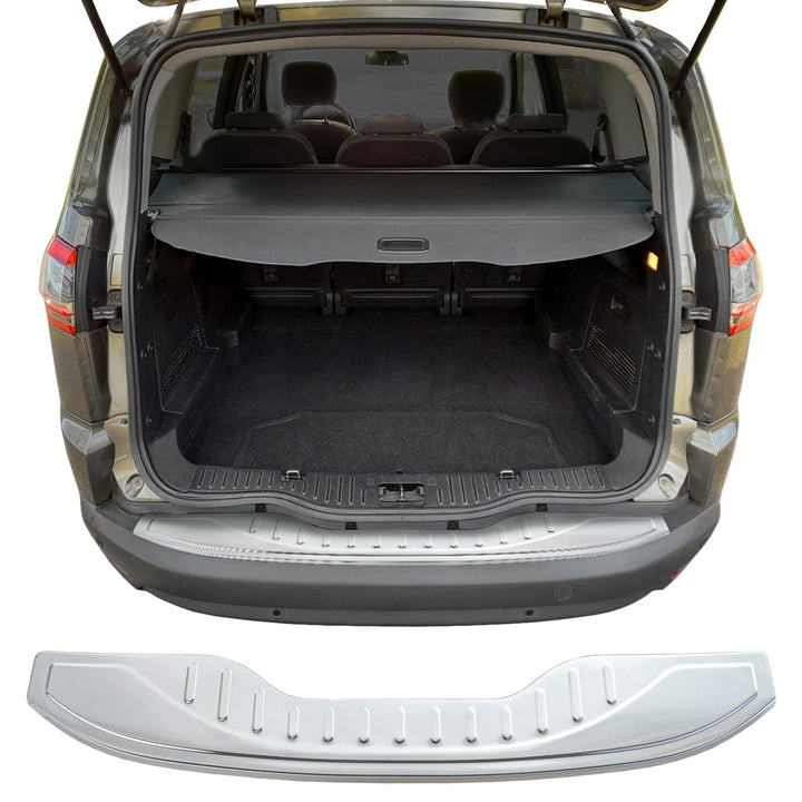 RECAMBO Ladekantenschutz Edelstahl kompatibel für Ford S-Max | WA6 | BJ 2006-2014 - matt gebürstet m
