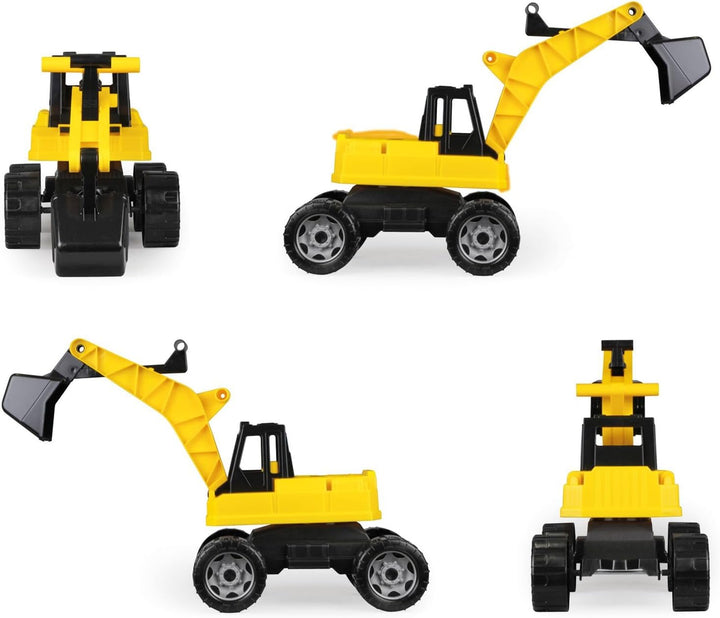 Lena 2017 x Starke Riesen Bagger, Baufahrzeug ca. 80 cm, Giga Truck Schaufelbagger mit 2 Stahlachsen