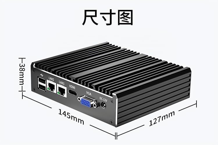 Fanless Mini PC, Industrial PC, Mini Computer Dual Core N2840, 4K HD+VGA, 2Gigabit Ethernet, USB, Mi