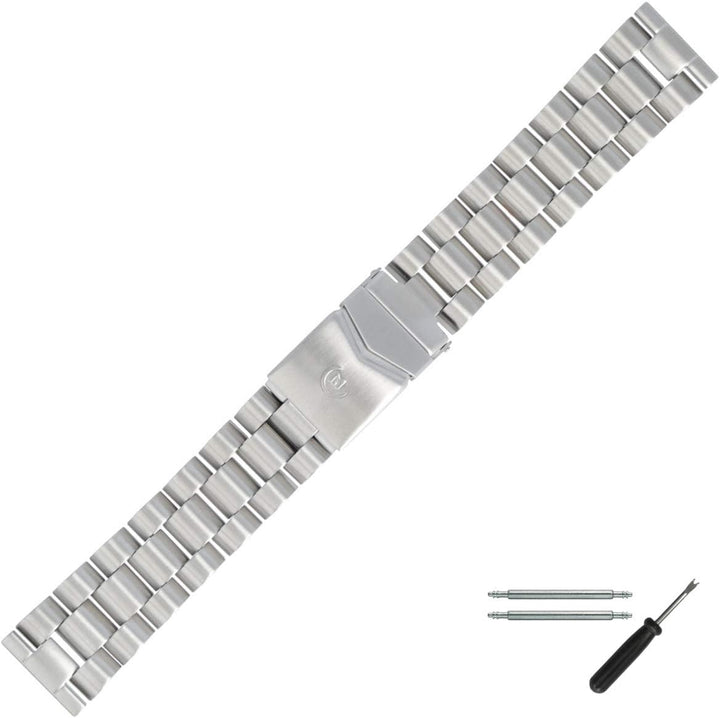 MARBURGER Uhrenarmband 22mm Edelstahl Silber - Werkzeug Montage Set 89508180020