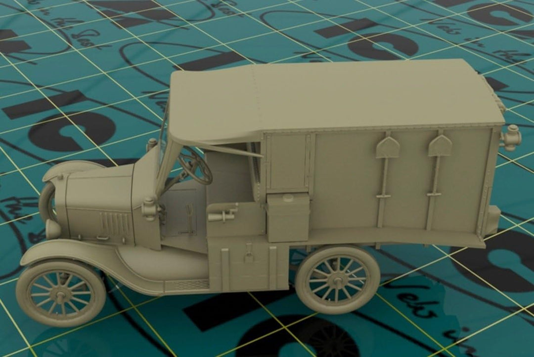ICM ICM35661 - 1:35-Modell T 1917 Krankenwagen, WWI Amerikanisches Auto, Mittel