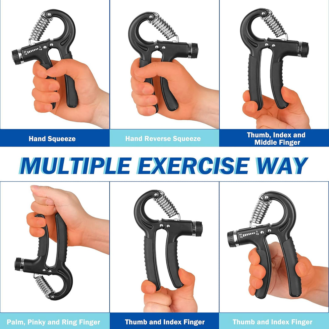AIXPI Handgriffstärker, Griffkrafttrainer mit verstellbarem Widerstand, 5-60 kg, Unterarmstärker, Ha