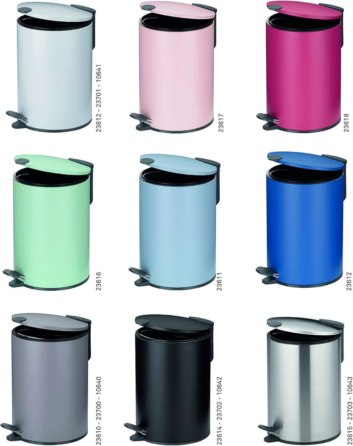 kela 10644 Treteimer mit Inneneimer 12 l, Geräuschloses Schliessen, Metall, Mats, Beige 12 l Beige,