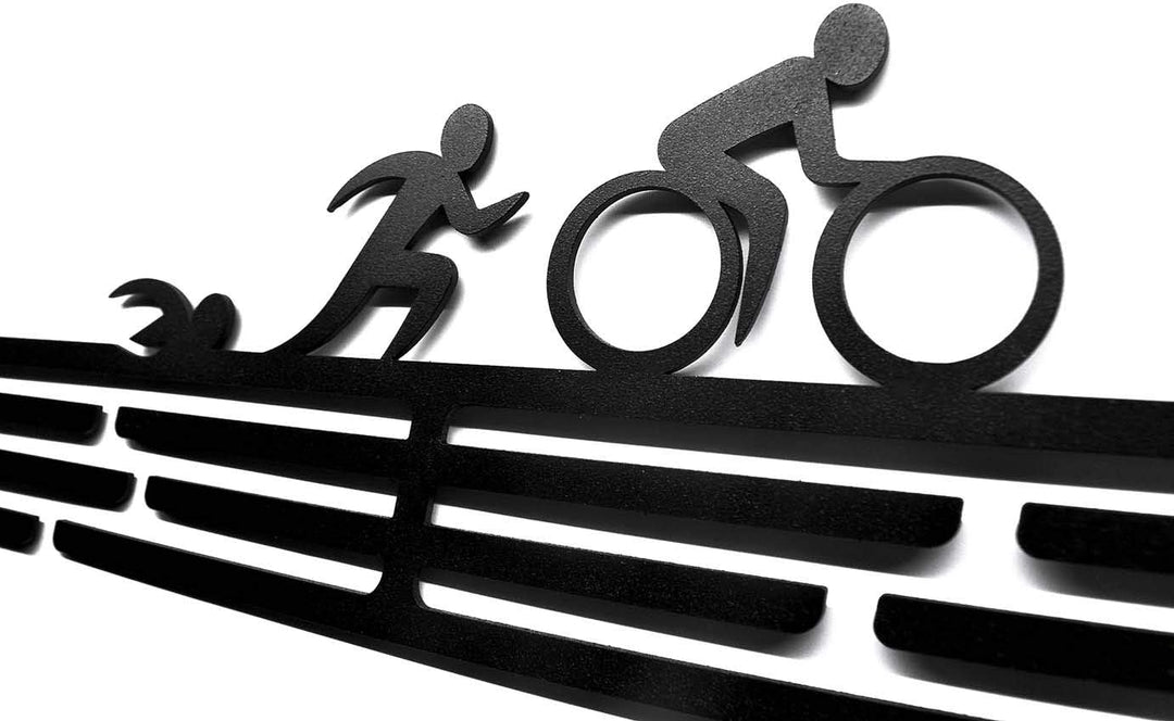 Medalmania Medaillenhalter – Triathlon Triathlon Stahl Medaillenhalter – Medaillenhalter für 30+ Med