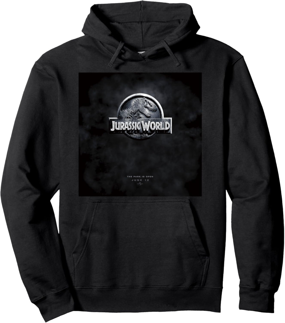 Jurassic World Filmposter mit dunklem Logo Pullover Hoodie