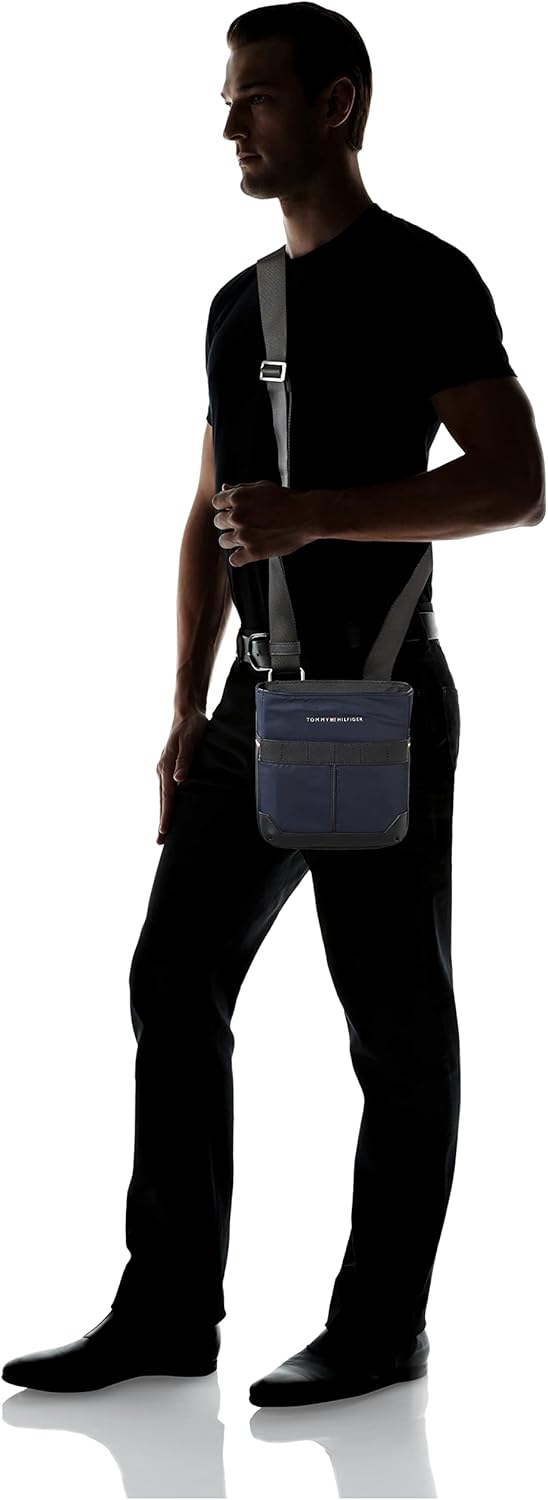 Tommy Hilfiger Herren Hochgezogenes Mini-Crossover aus Nylon Crossovers Space Blue, Space Blue
