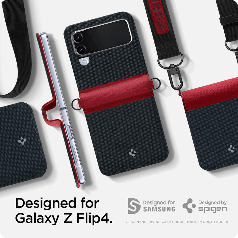 Spigen Compoty Hülle Kompatibel mit Samsung Galaxy Z Flip 4 5G -Ladybug, Ladybug